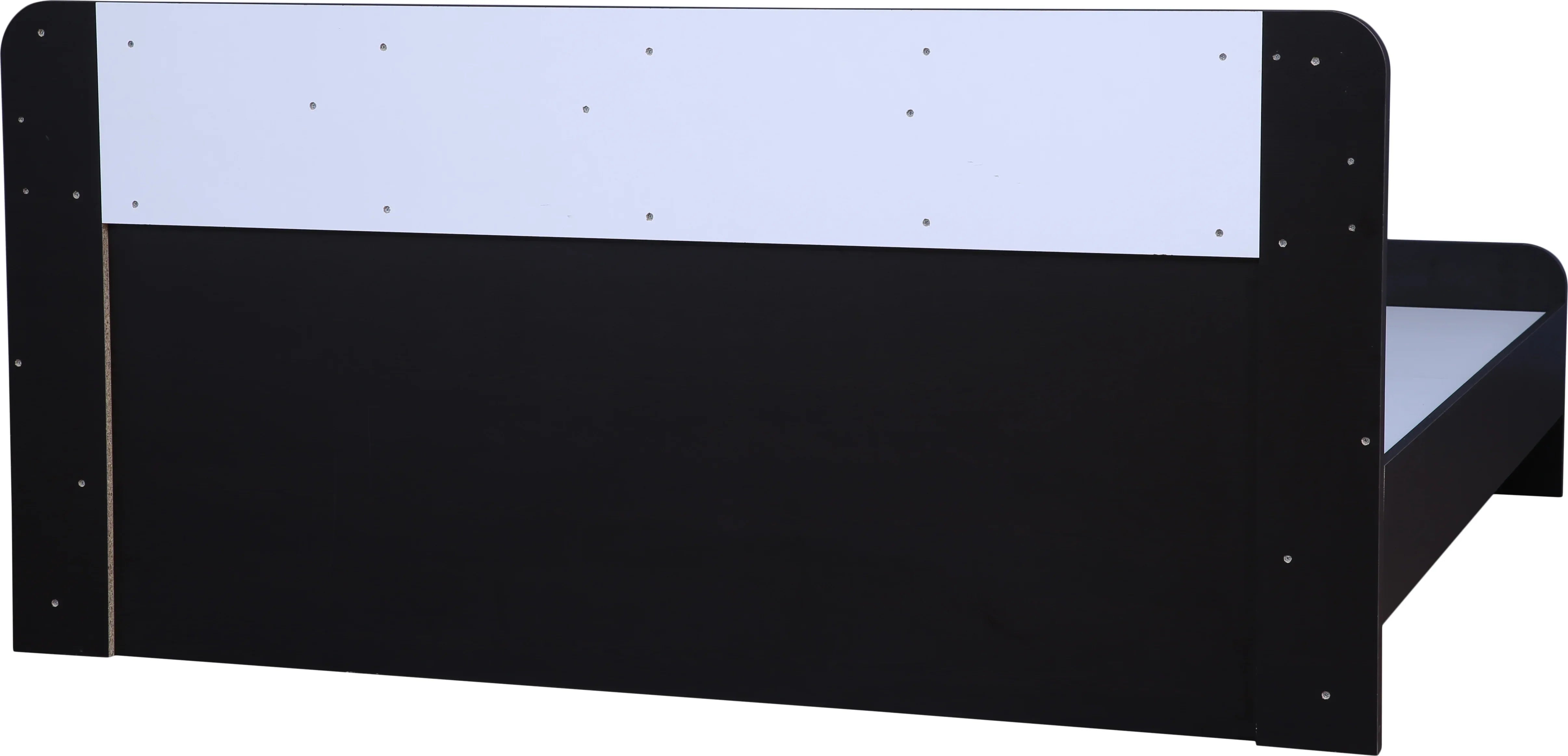 Swirl Queen bed without storage in Dark Oak Colour - HomeTown