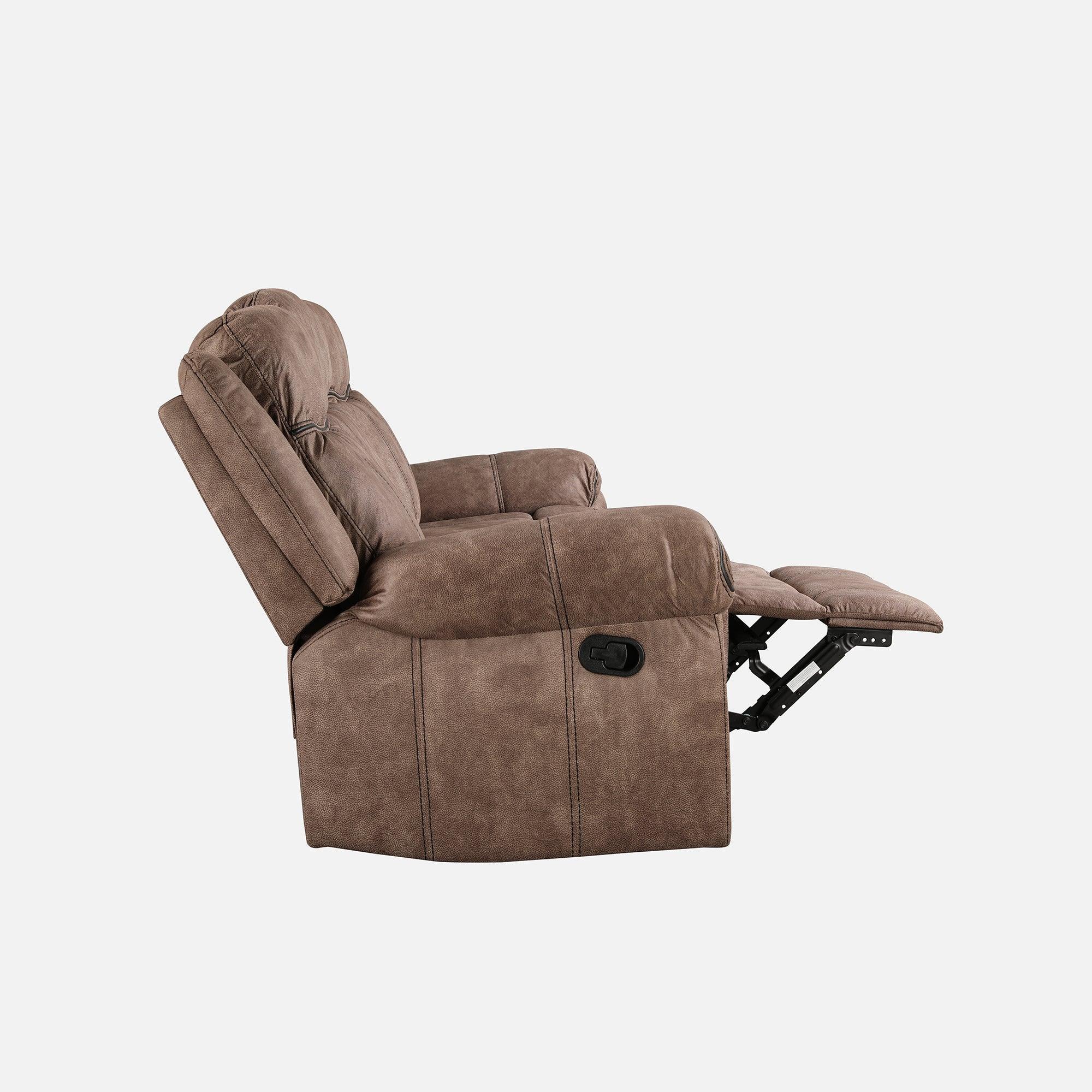 Enfield Fabric 3 Seater Recliner in Grey Colour - HomeTown