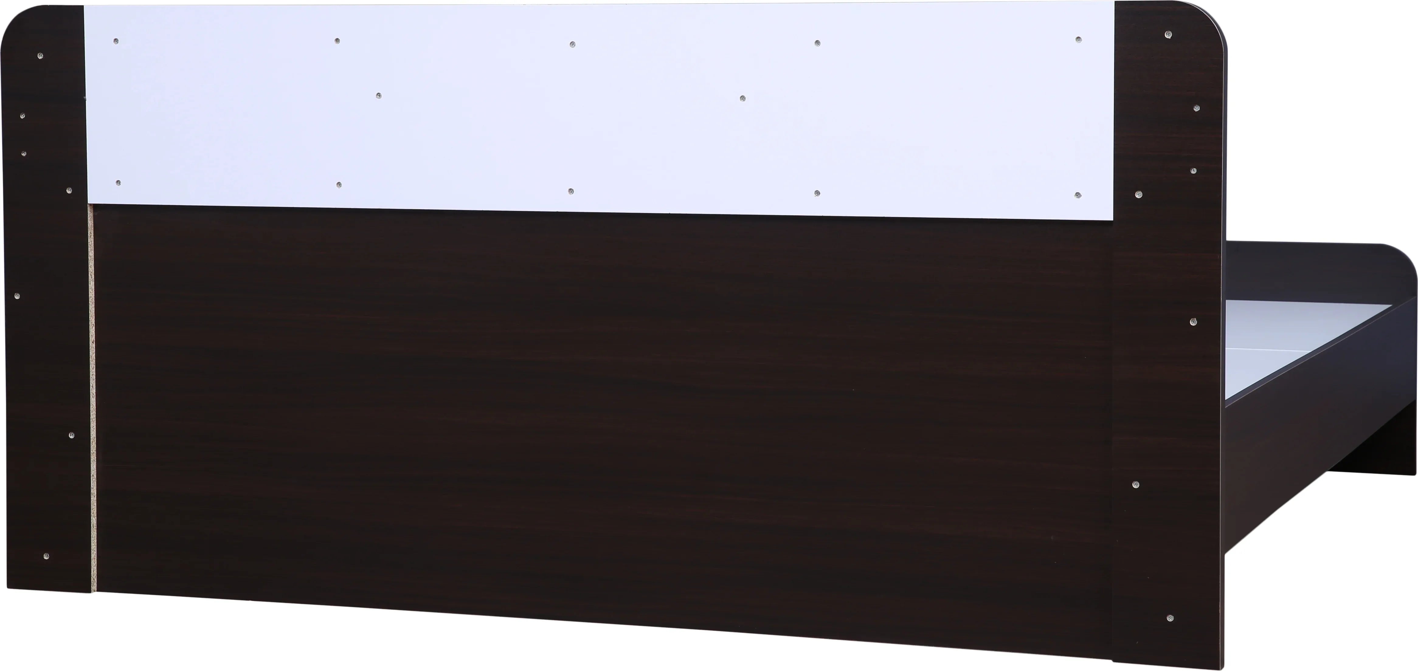 Swirl King Bed without storage in Dark Oak Colour - HomeTown