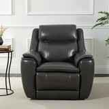 Nuvia Half Leather Electric Recliner | Grey | 1 Seater