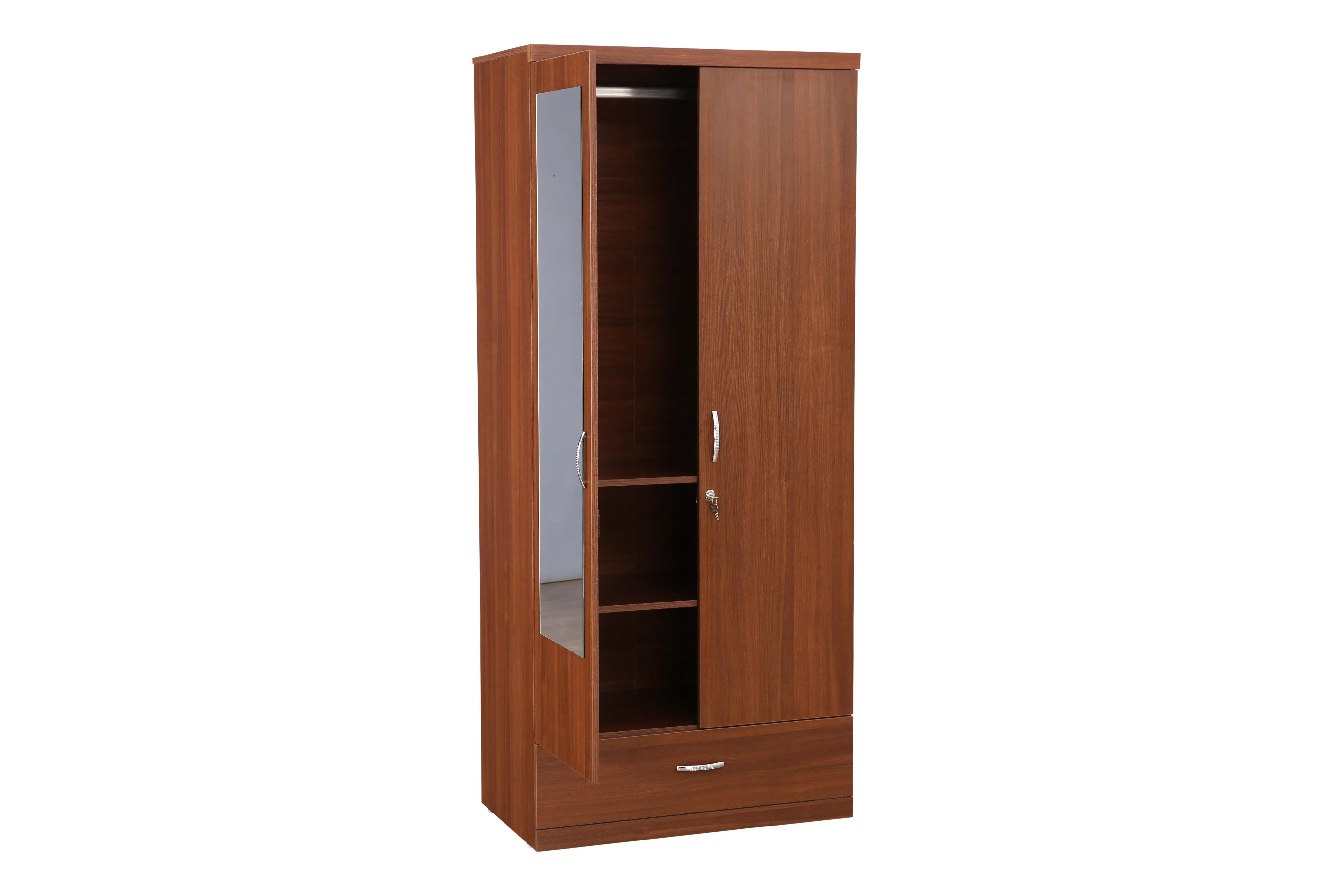 Ultima 2 door wardrobe in Walnut Finish - HomeTown