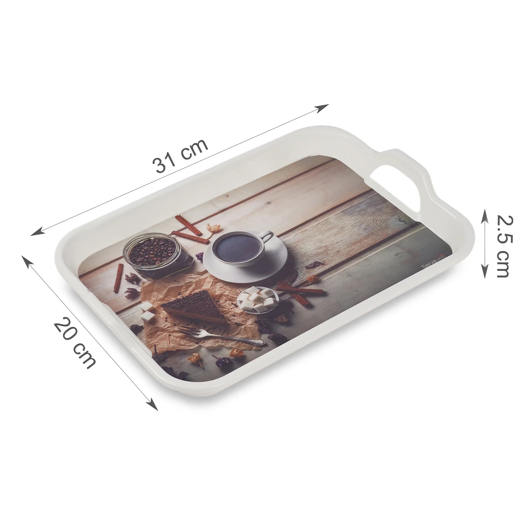 Handy Melamine Tray Set of 3 in Multi Colour - HomeTown