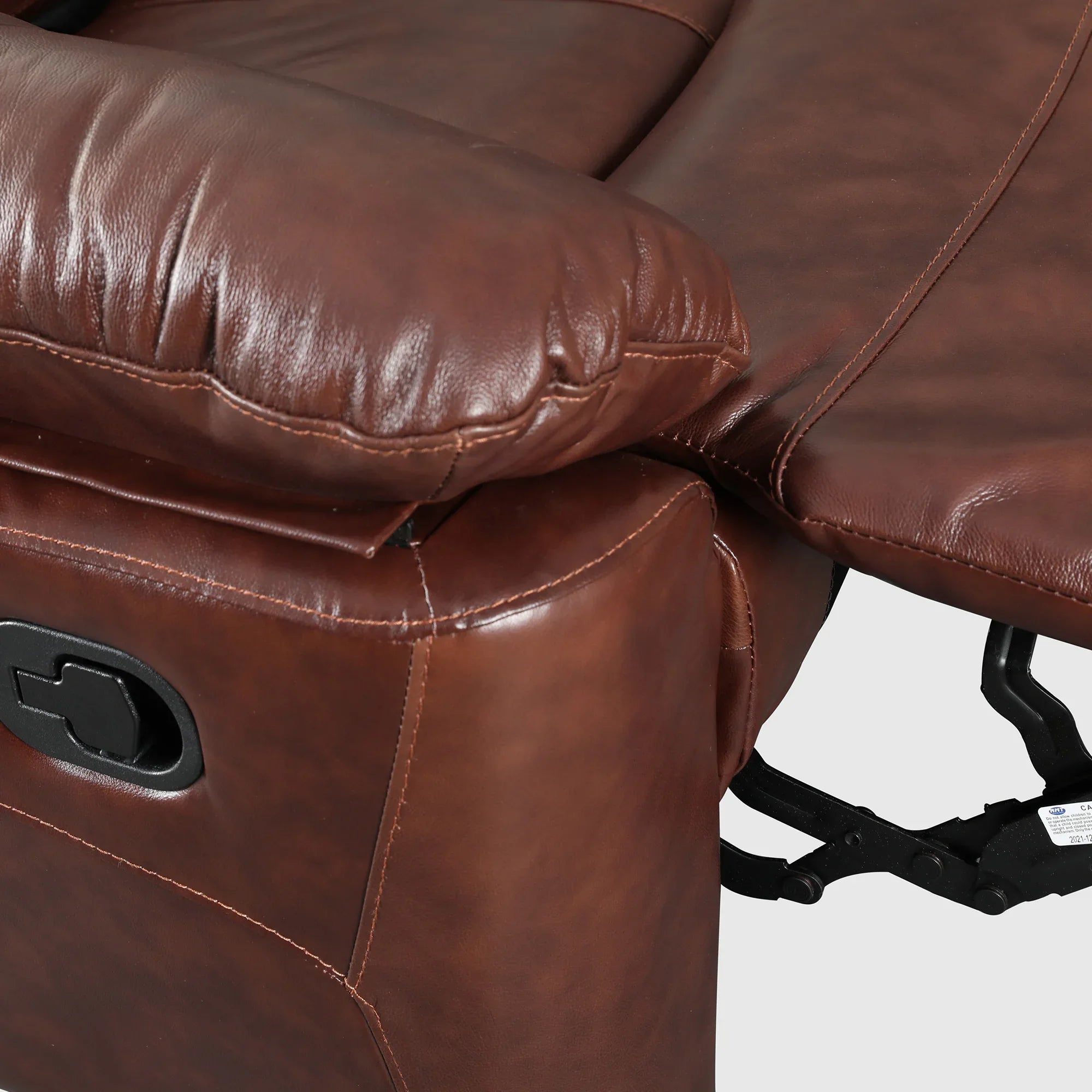 Charles Half Leather Two Seater Recliner - HomeTown