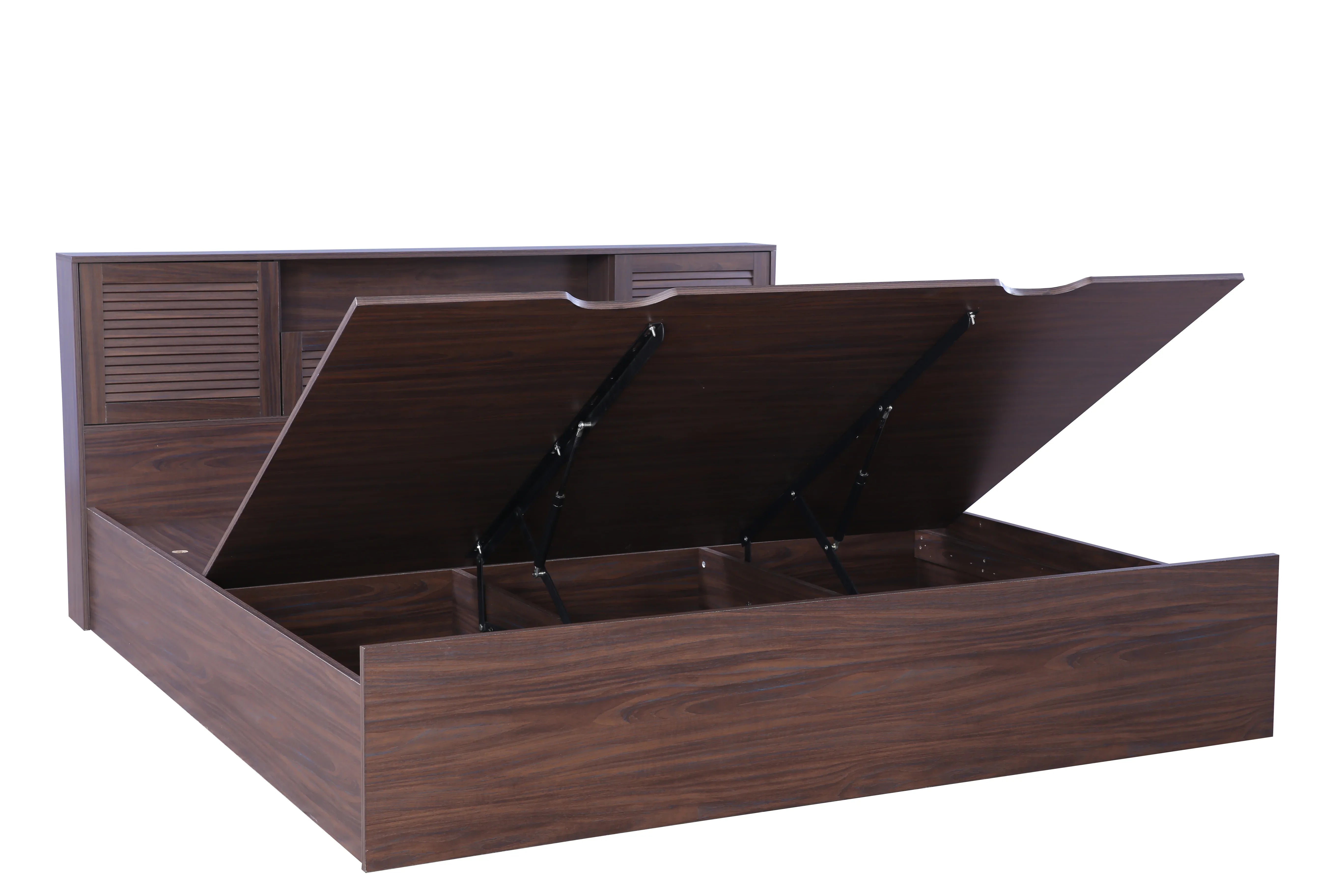 Bolton King Bed with Hydraulic storage in Walnut Colour - HomeTown