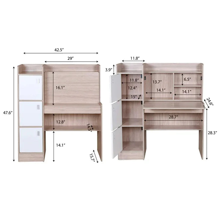 Ace Study Desk in White Colour - HomeTown