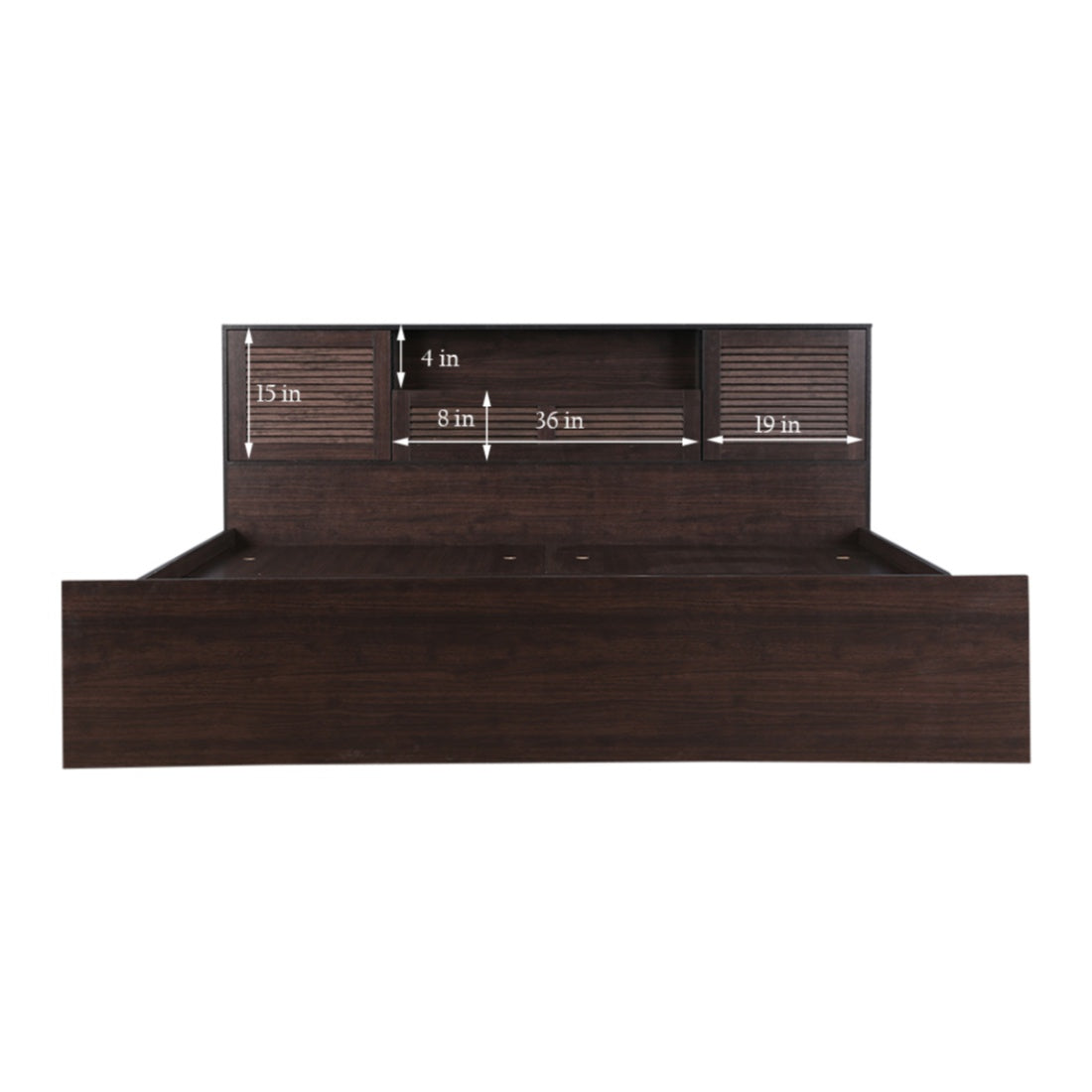 Bolton King bed with Hydraulic storage in Wenge Colour