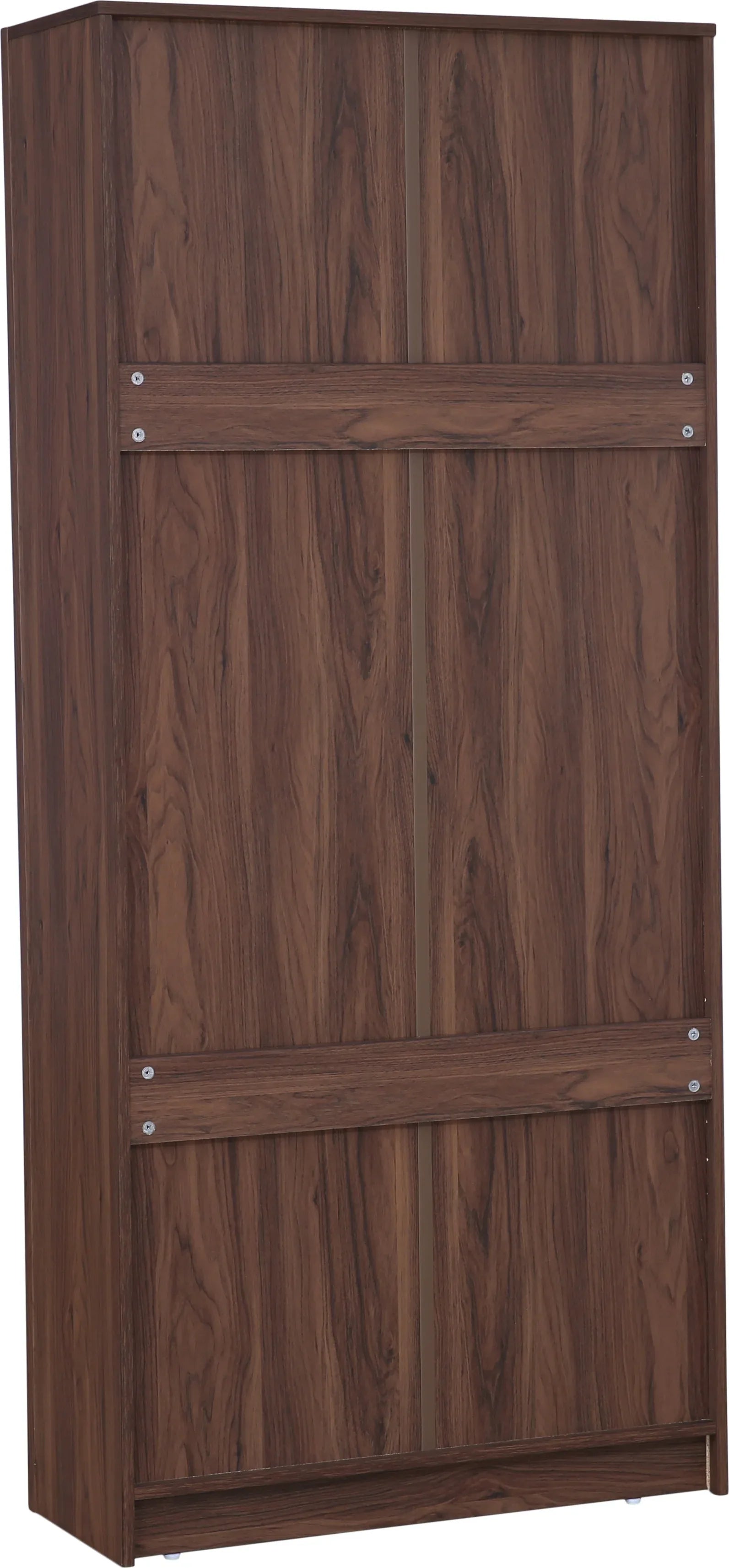 Stark Engineered Wood 4 door Book Case in Walnut Colour - HomeTown