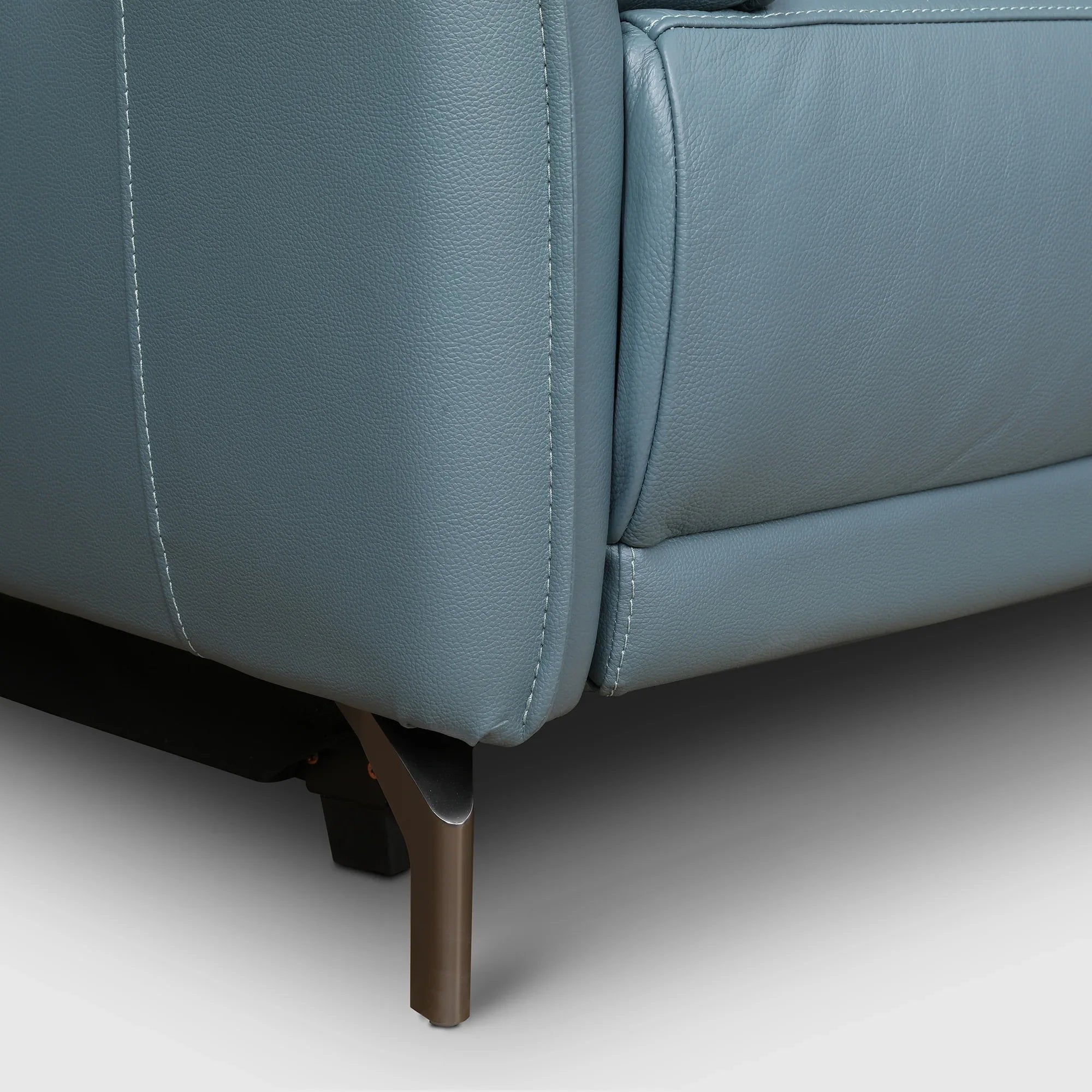 Emilia Half Leather Three seater Electric Recliner - HomeTown