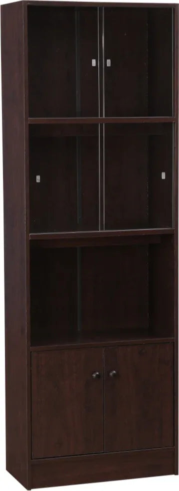 Lara Engineered Wood Medium Book Shelf in Wenge Colour - HomeTown