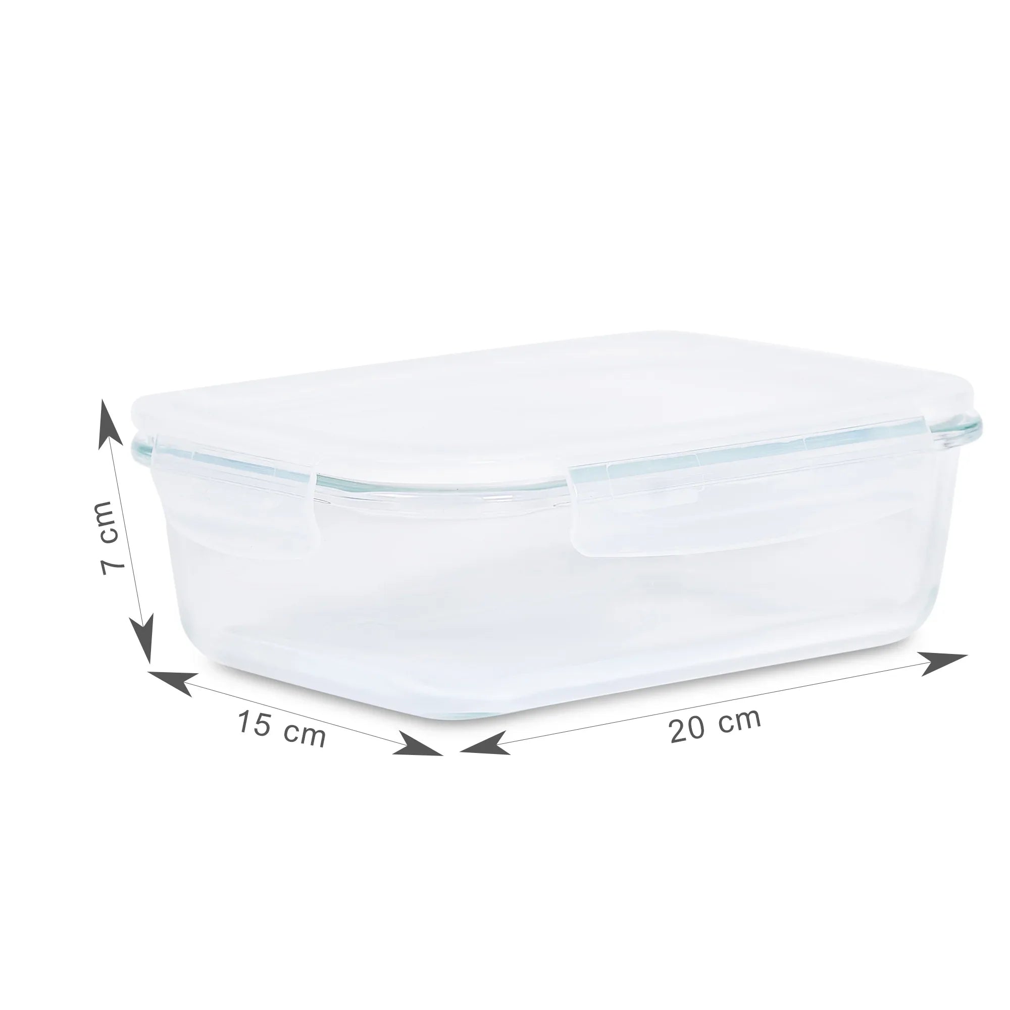 Fiesta Borosilicate Glass Clip Lock Container Set of 3 in Clear Colour - HomeTown