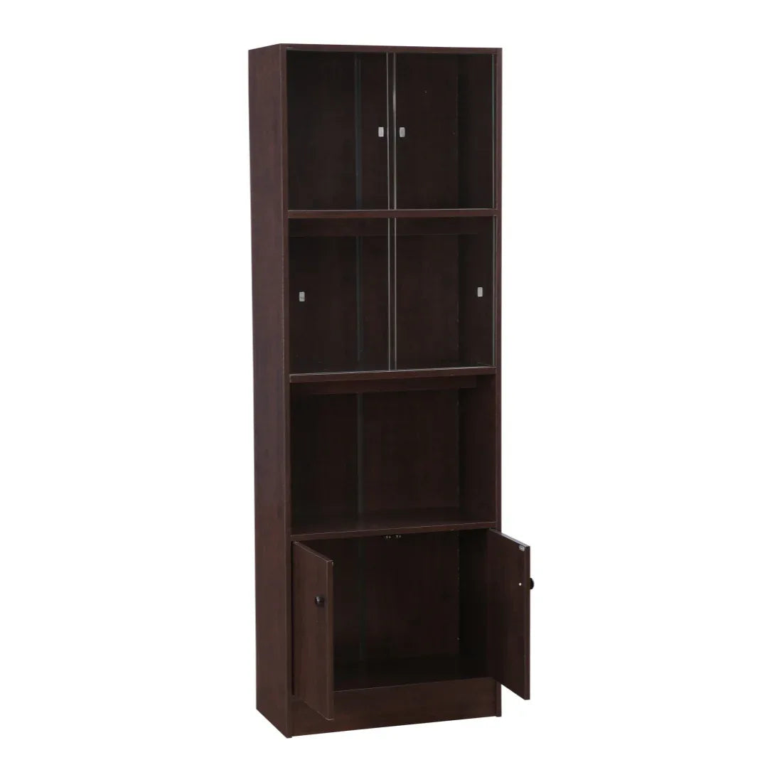 Crony Engineered Wood Medium Book Shelf in Wenge Colour - HomeTown