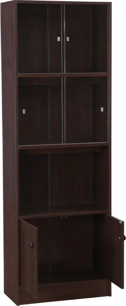 Lara Engineered Wood Medium Book Shelf in Wenge Colour - HomeTown