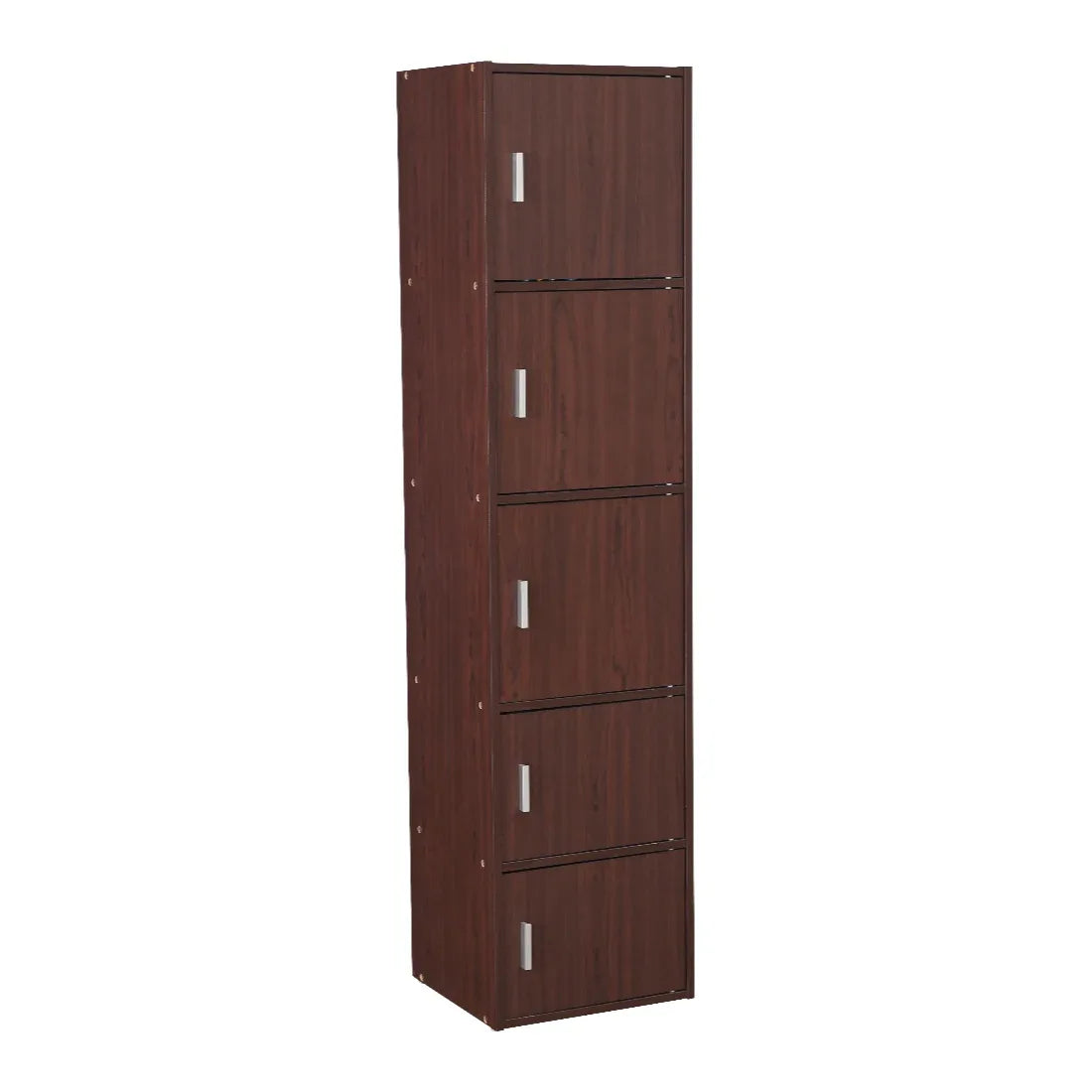 Albert Engineered Wood 5 Tier Cabinet in Cherry Brown Colour - HomeTown