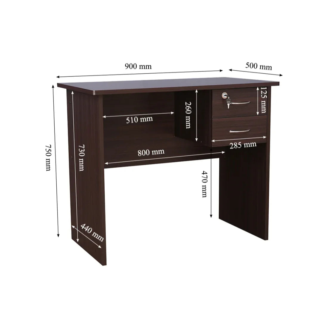 Simply Study Table in Walnut Colour - HomeTown