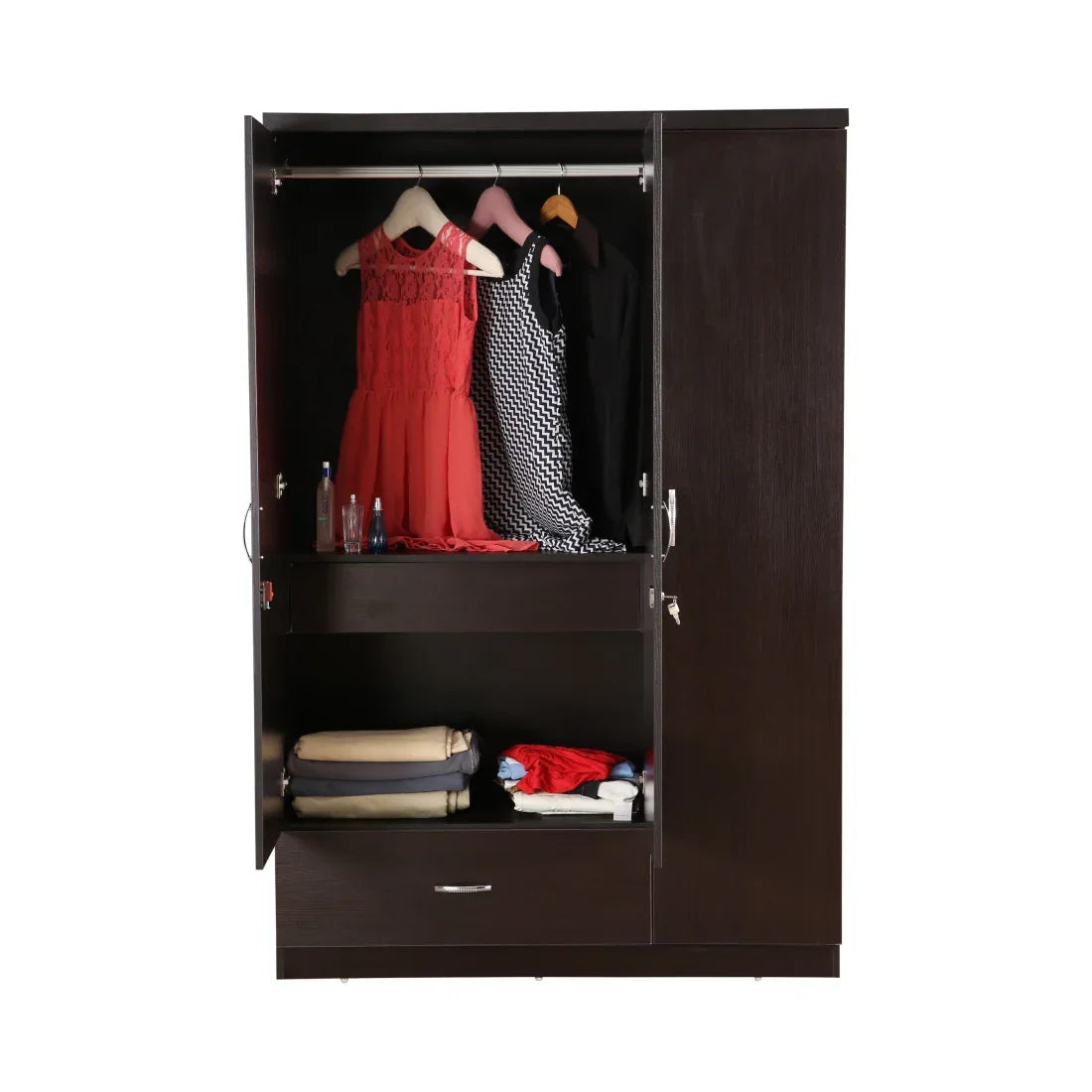 Utsav Three Door Wardrobe with Mirror - HomeTown