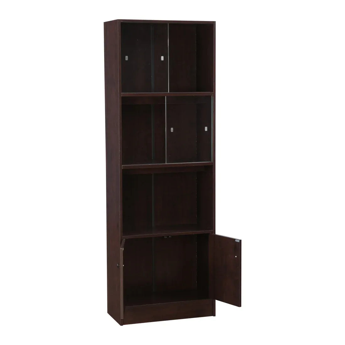 Crony Engineered Wood Medium Book Shelf in Wenge Colour - HomeTown