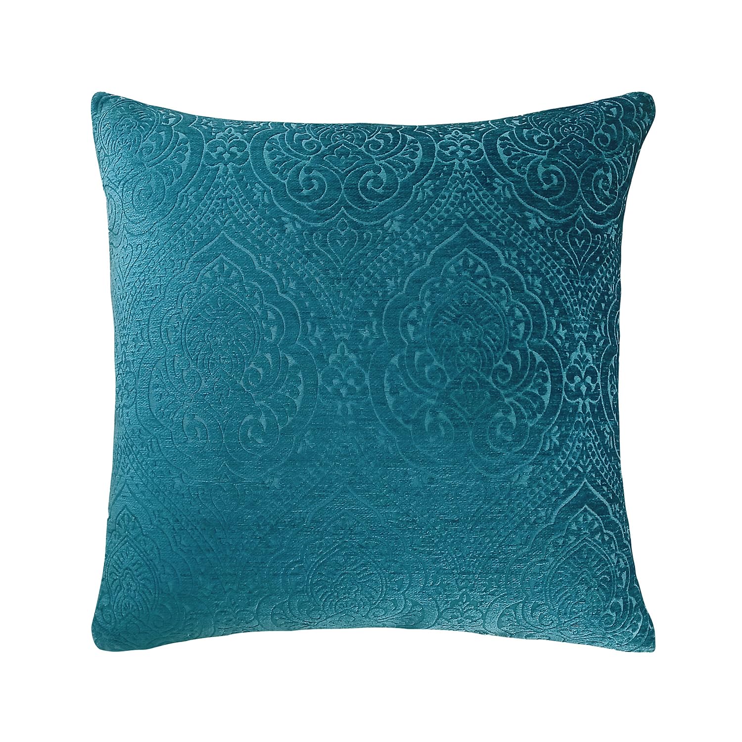GM Green 2 Pieces Self Design Square Cushion Covers