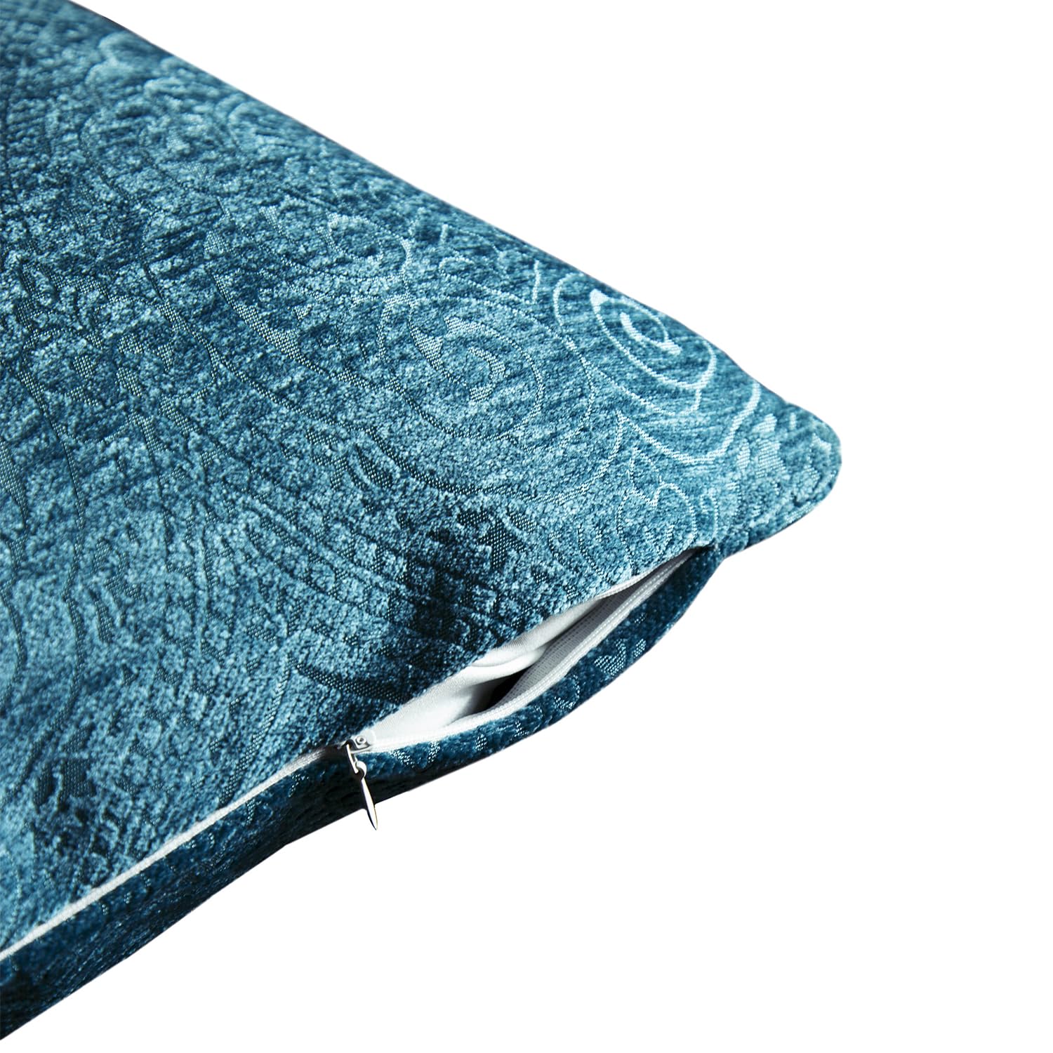 GM Green 2 Pieces Self Design Square Cushion Covers