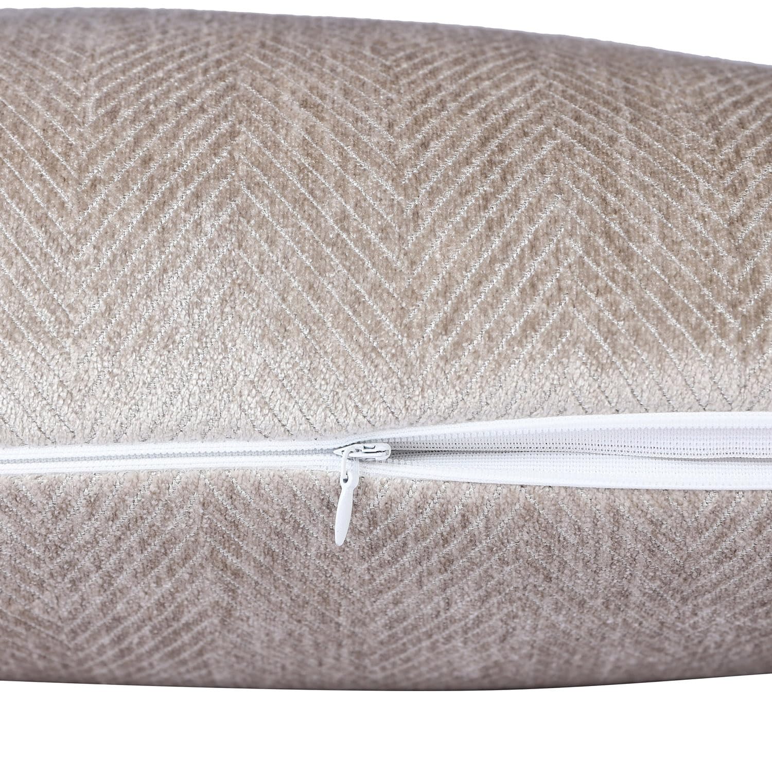 GM Grey 2 Pieces Self Design Square Cushion Covers