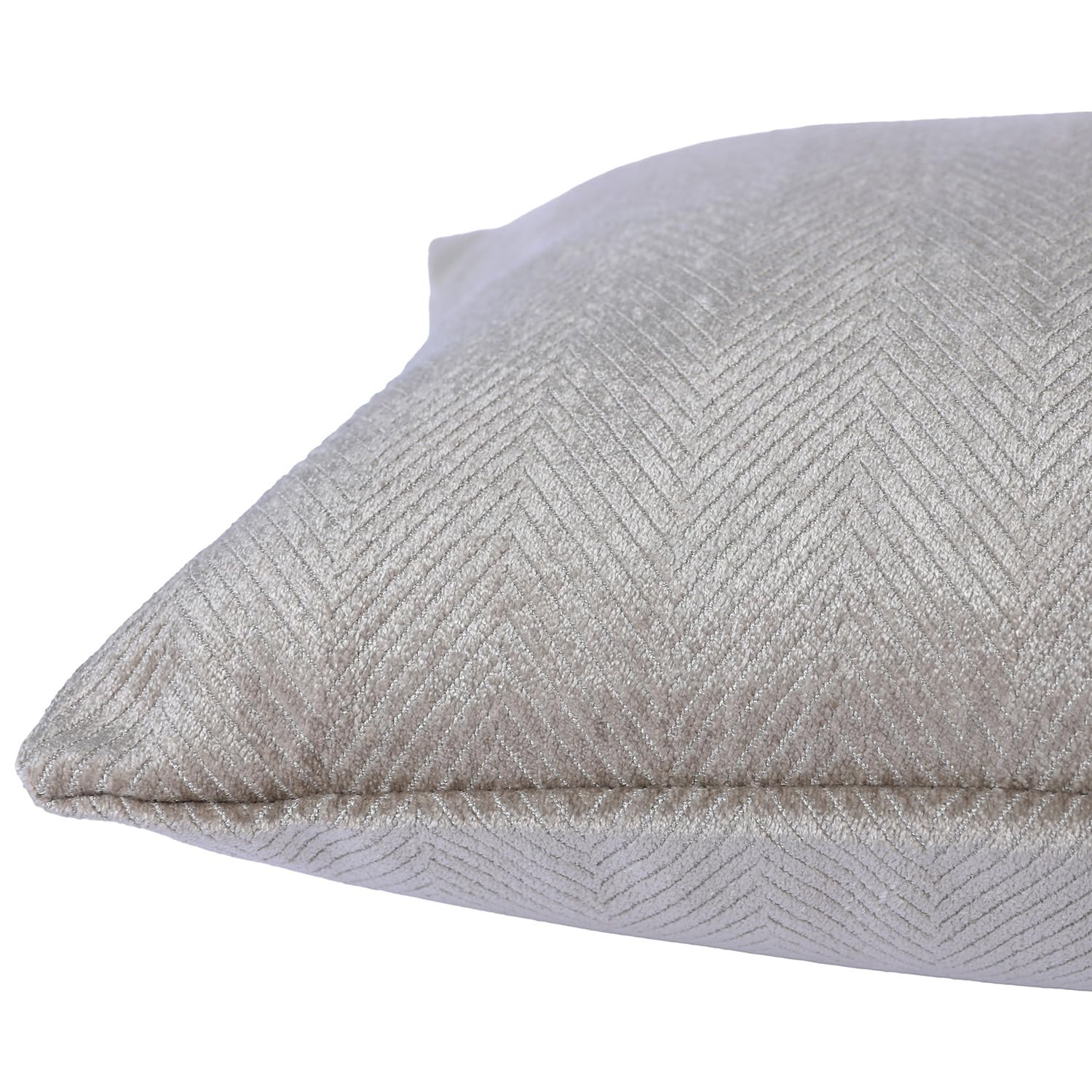 GM Grey 2 Pieces Self Design Square Cushion Covers