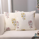 GM Antique Moss Floral Velvet Durable Patchwork Square Cushion Cover -16x16In