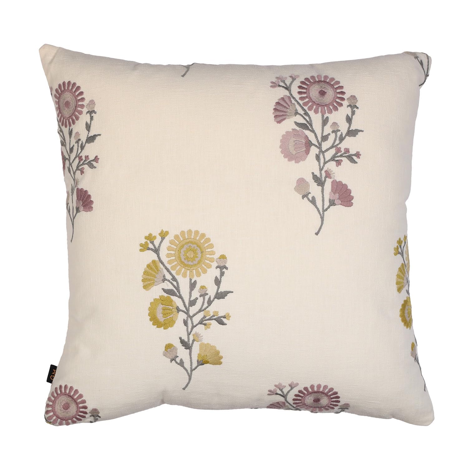 GM Antique Moss Floral Velvet Durable Patchwork Square Cushion Cover -16x16In