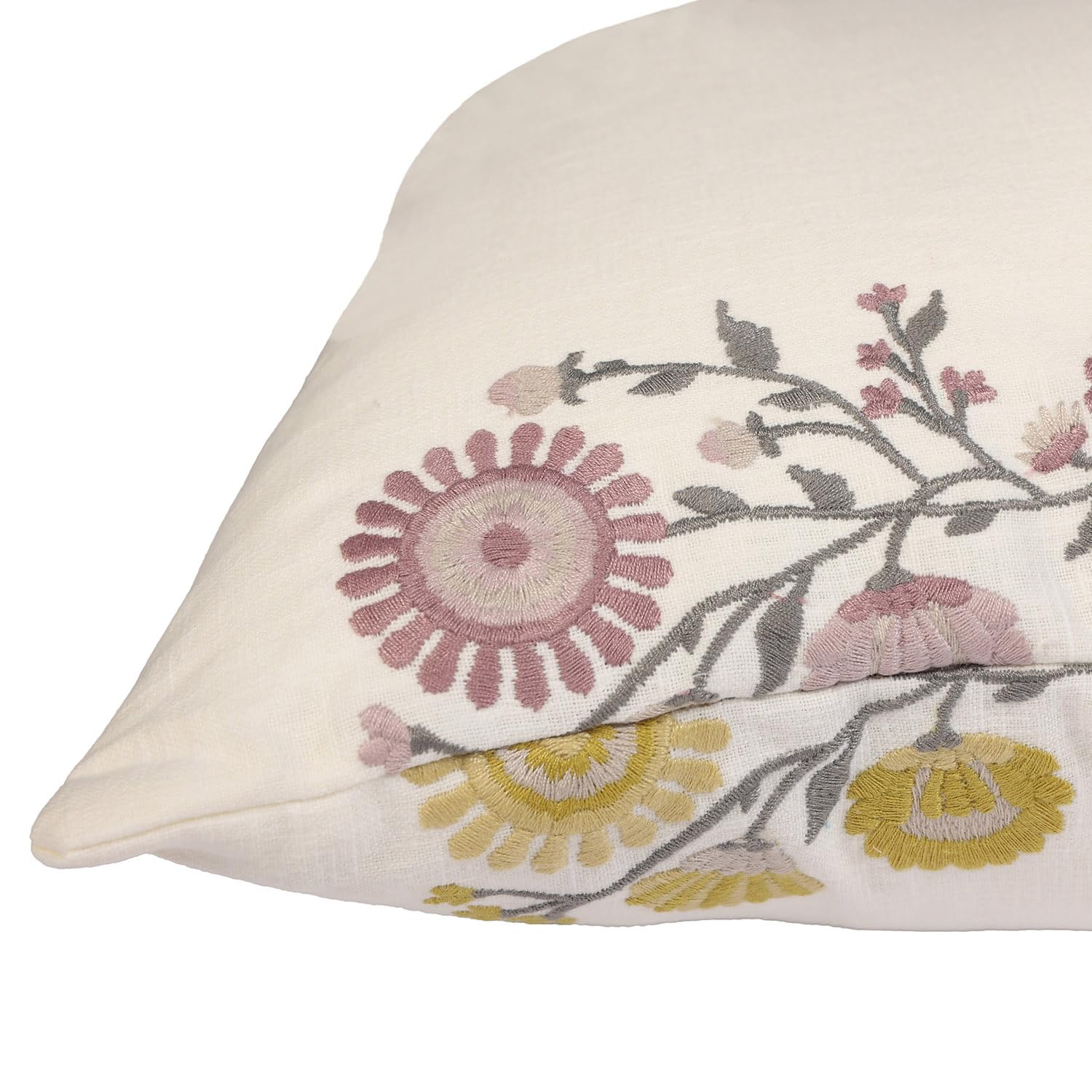 GM Antique Moss Floral Velvet Durable Patchwork Square Cushion Cover -16x16In