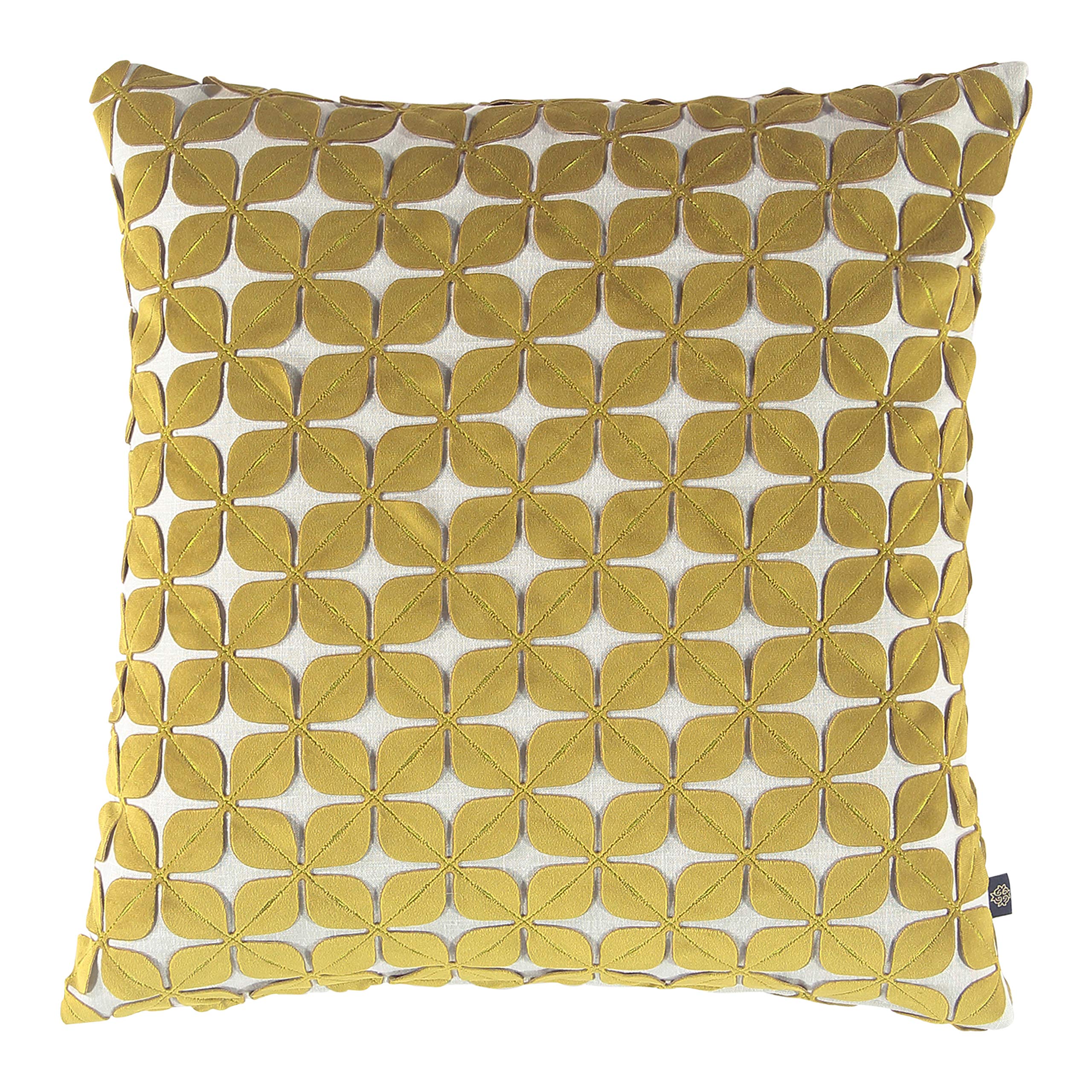 GM Green Floral Velvet Durable Patchwork Square Cushion Cover -16x16In