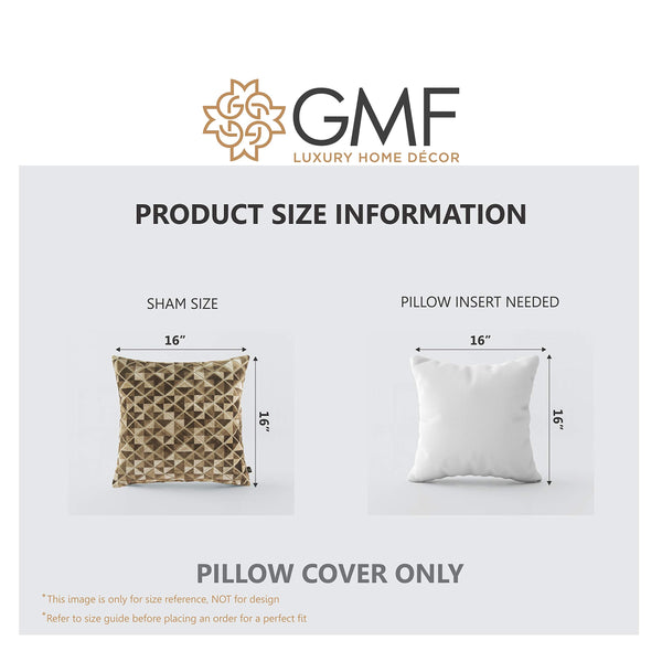 GM Green Floral Velvet Durable Patchwork Square Cushion Cover -16x16In dimensions