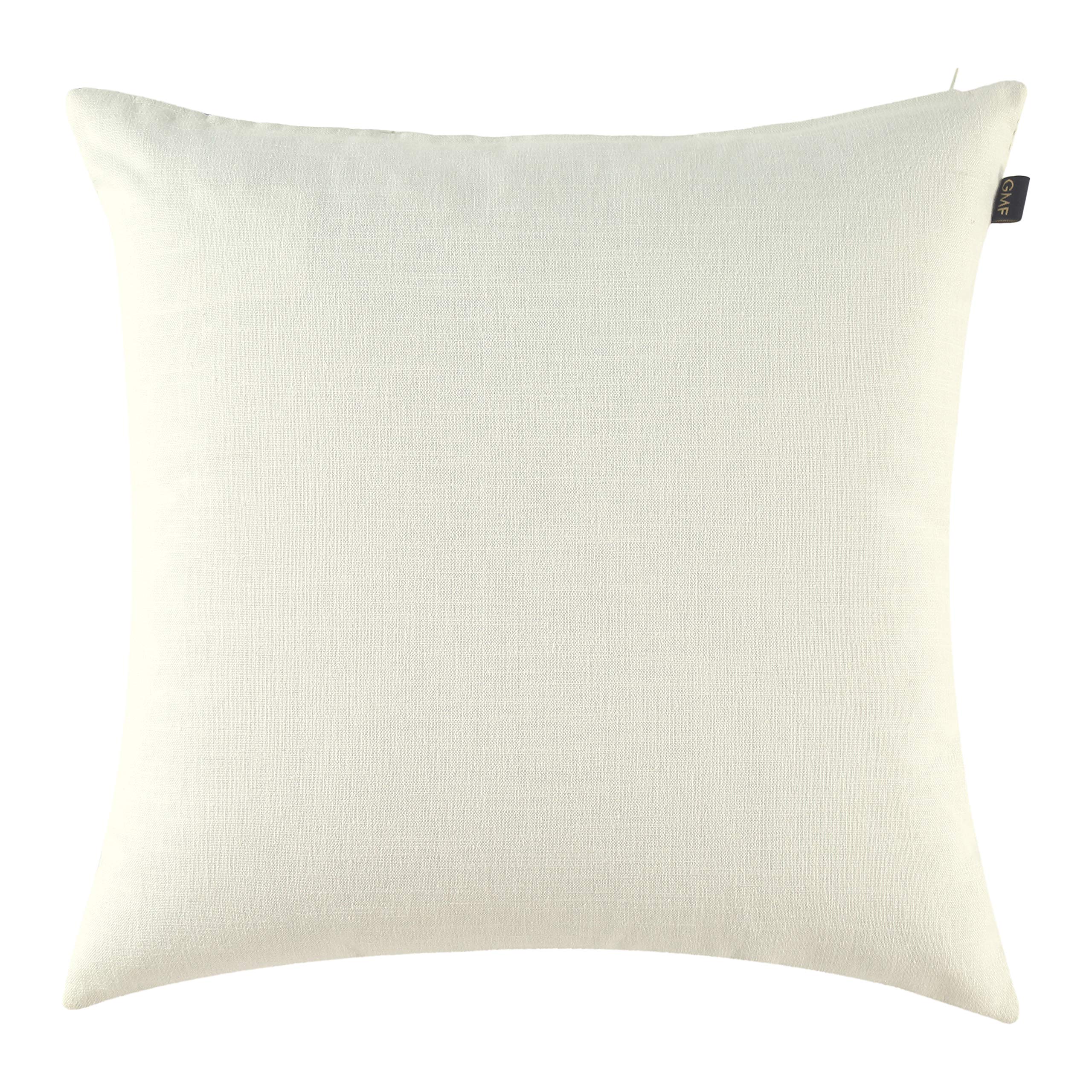 GM Set Of 2 Blue Floral Print Embroidered Arch Square Cushion Covers