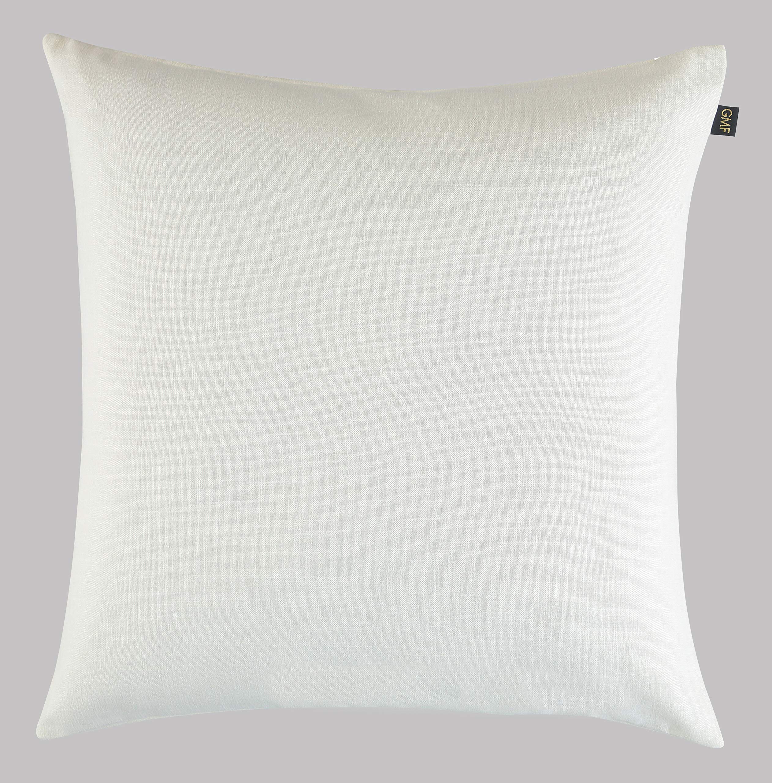 GM Floral Cotton 2 Pcs Embroidered Square Cushion Covers - 15.7 x 15.7 In