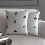 GM Grey Set of 2 Floral Square Cushion Covers