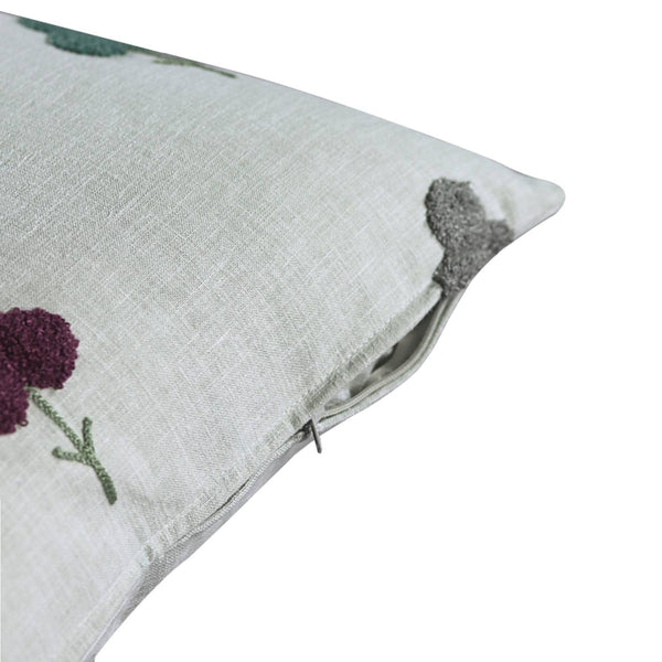 GM Grey Set of 2 Floral Square Cushion Covers dimensions