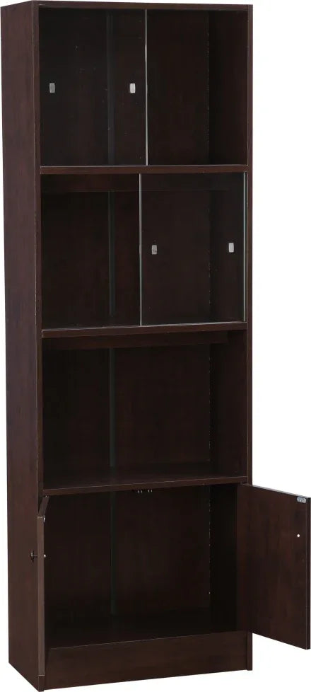 Lara Engineered Wood Medium Book Shelf in Wenge Colour - HomeTown