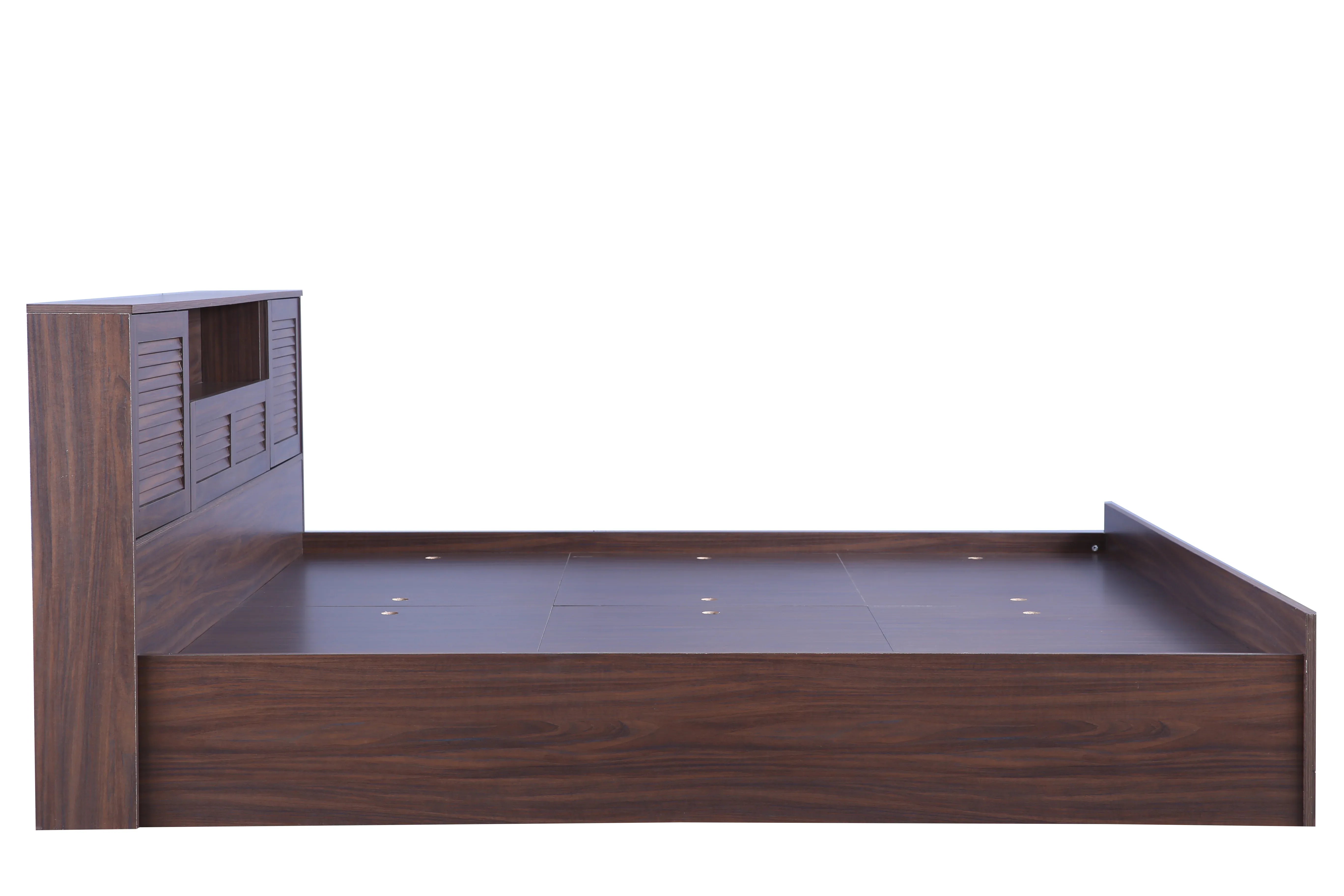 Bolton Queen bed with Box storage in Walnut Colour - HomeTown