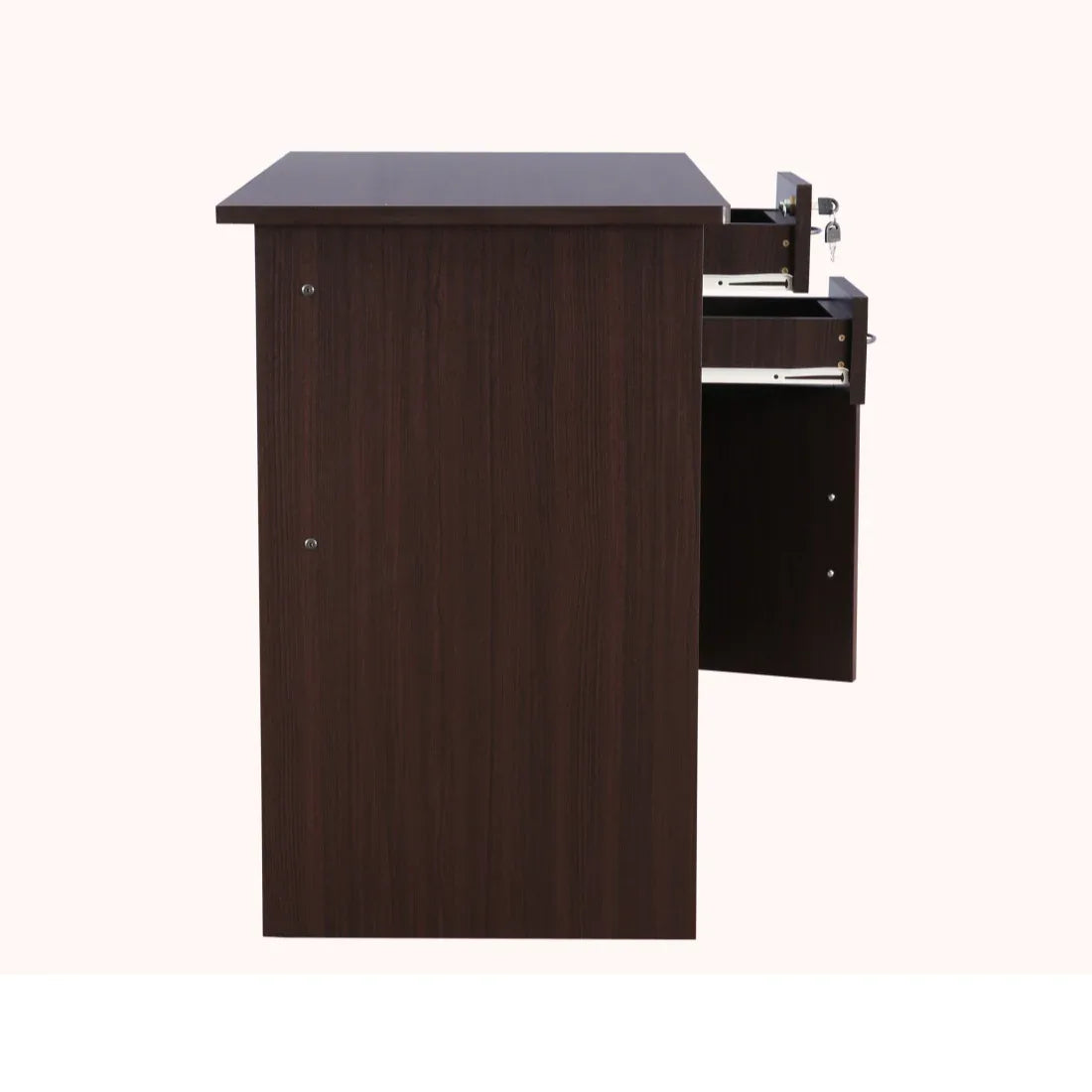 Simply Engineered Wood Study Table with 3 Drawer in Walnut Colour - HomeTown