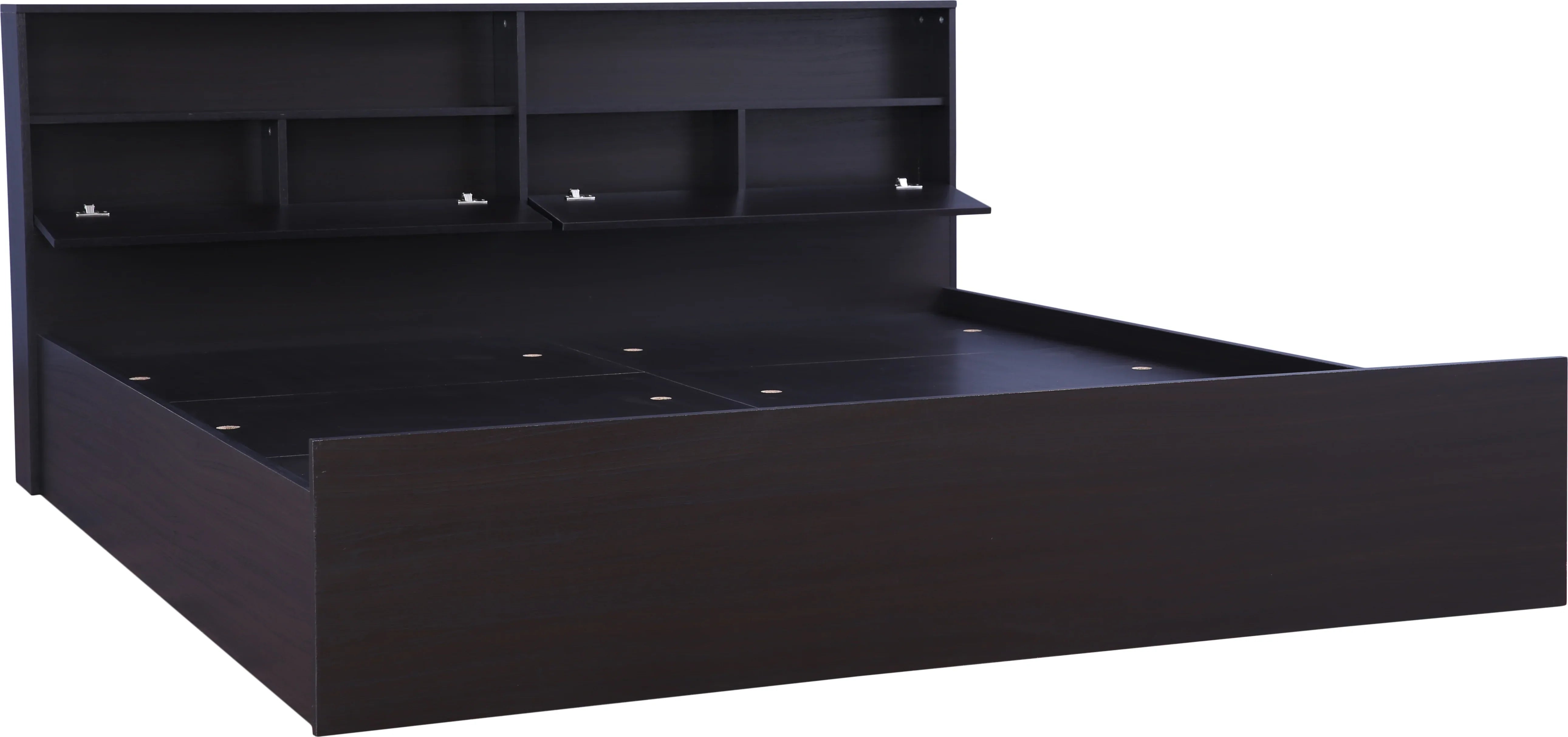Alex King bed with Box storage in Dark Walnut Colour - HomeTown