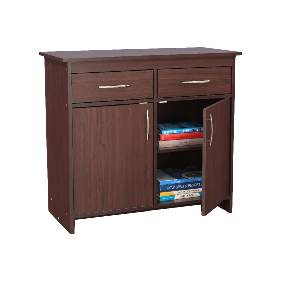 Albert Engineered Wood 2 Door Cabinet in Cherry Brown Colour - HomeTown