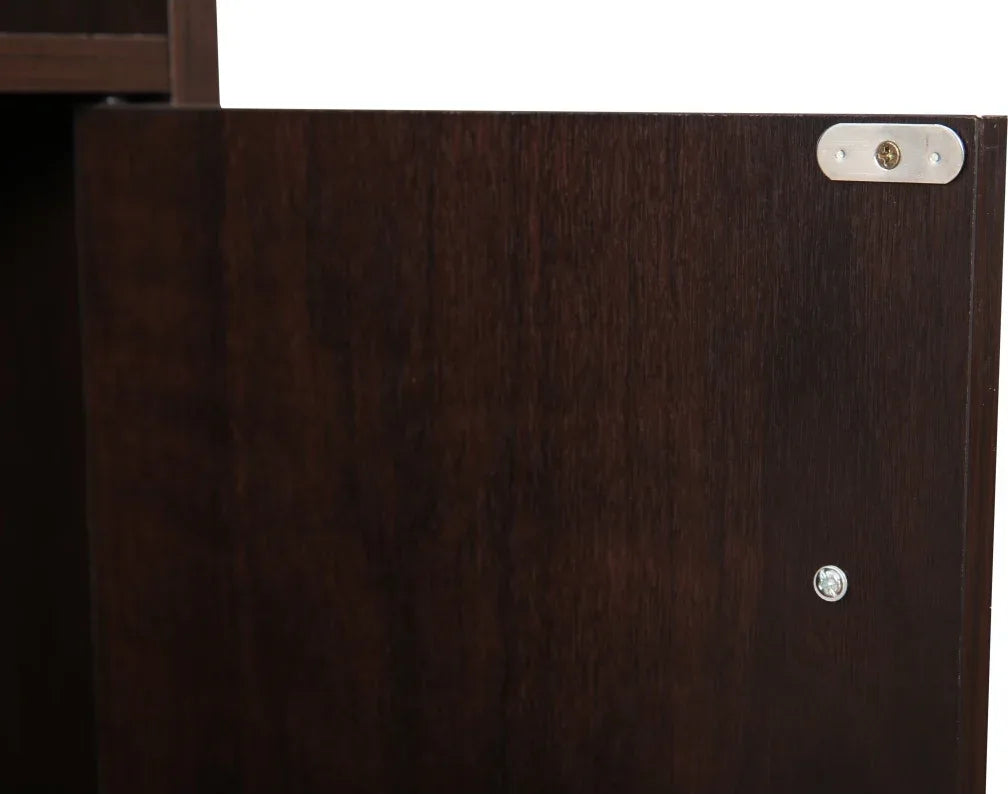 Lara Engineered Wood Medium Book Shelf in Wenge Colour - HomeTown