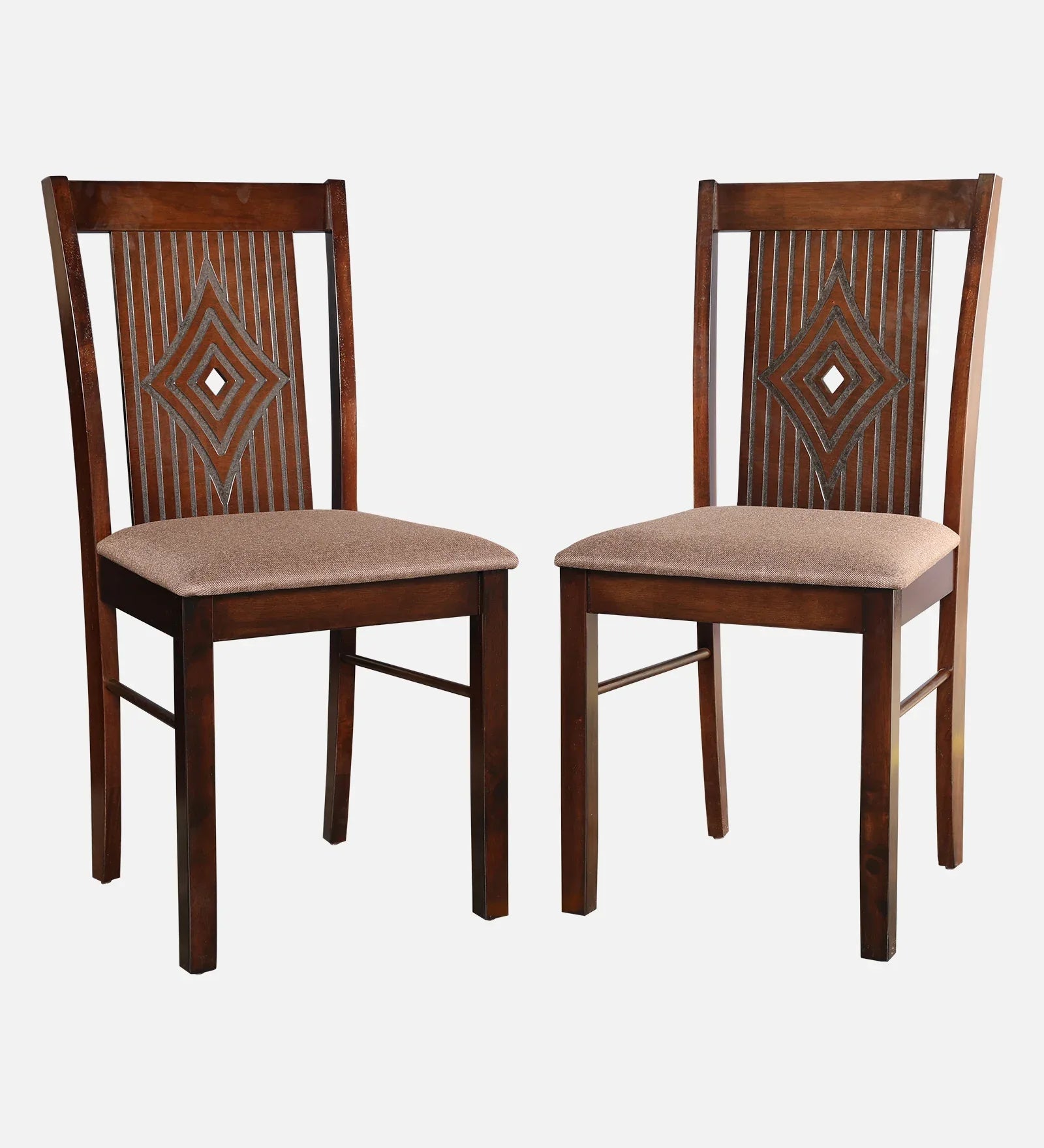 Aravali Rubberwood Six Seater Dining Set With Bench in Antique Cherry Colour - HomeTown