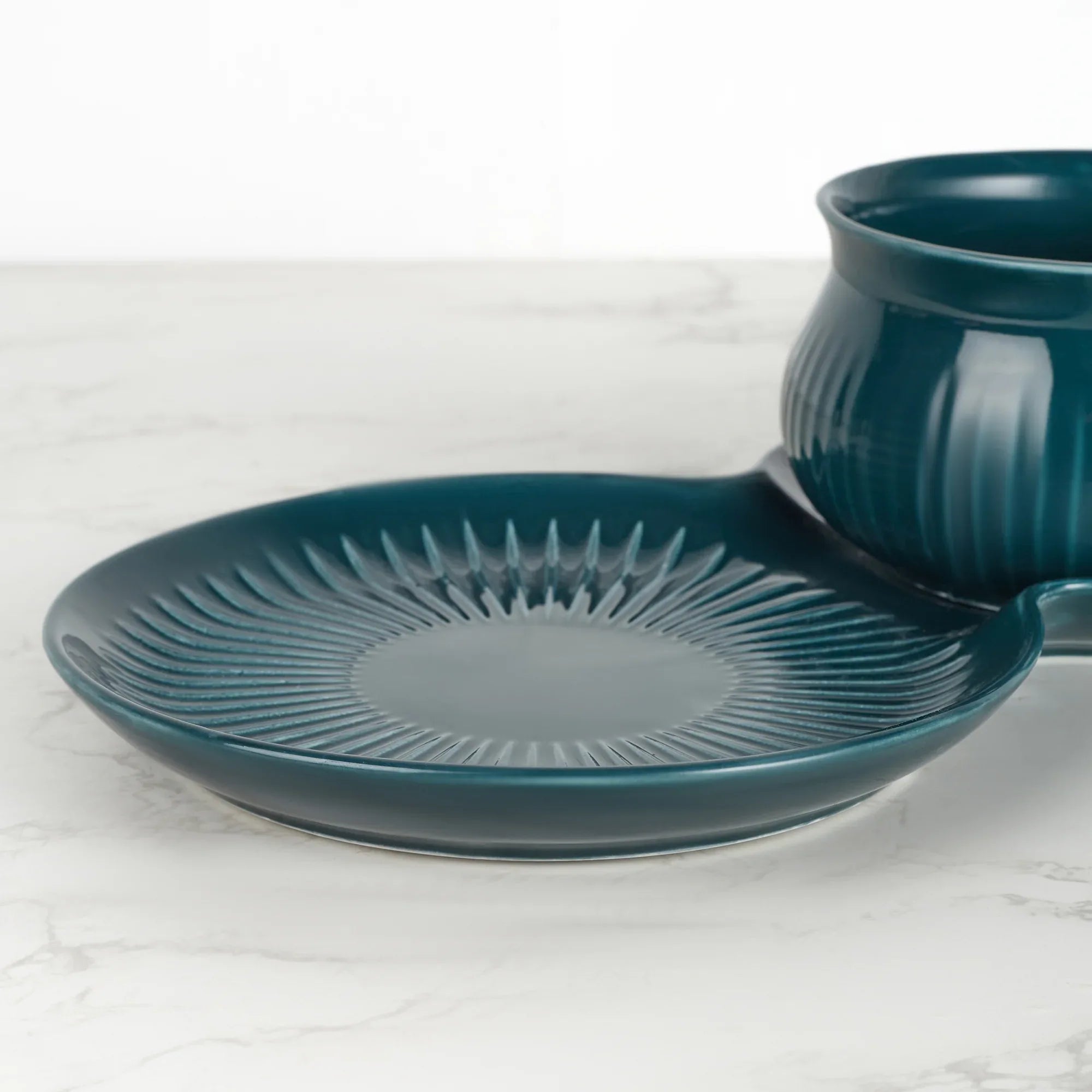 Ace Ceramic Soup Cup & Serving Platter Combo in Assorted Colour - HomeTown