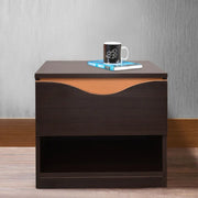 Swirl Night Stand in Wenge Colour - HomeTown