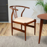 Kira Solidwood Wishbone Chair in Black Colour - HomeTown