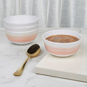 Emilia Melamine Soup Bowl 300 Ml Set of 4 in Pink Colour - HomeTown