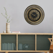 Aristo Geometric Rim Classic Wall Clock, Diameter 40cm in Bronze Colour - HomeTown