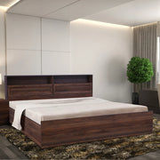 Alyssa Queen bed with Box storage in Wenge Colour - HomeTown