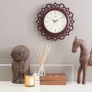 Wooden Wall Clock in Ivory Rose Wood Colour by Kaiser - HomeTown