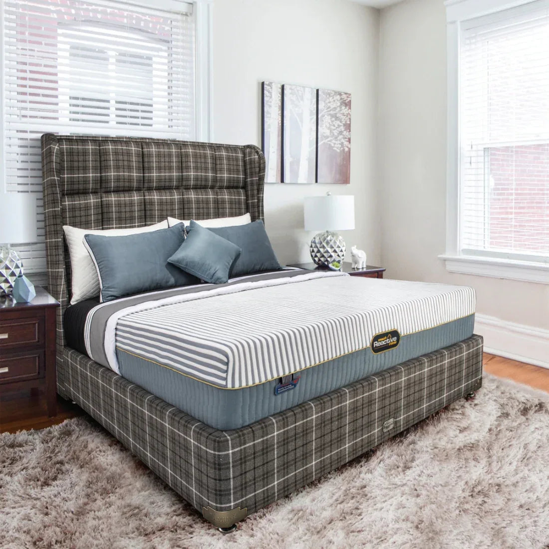 Reactive Firm Orthopedic HR Foam King Mattress 72x72x6 Inch in Grey Colour - HomeTown