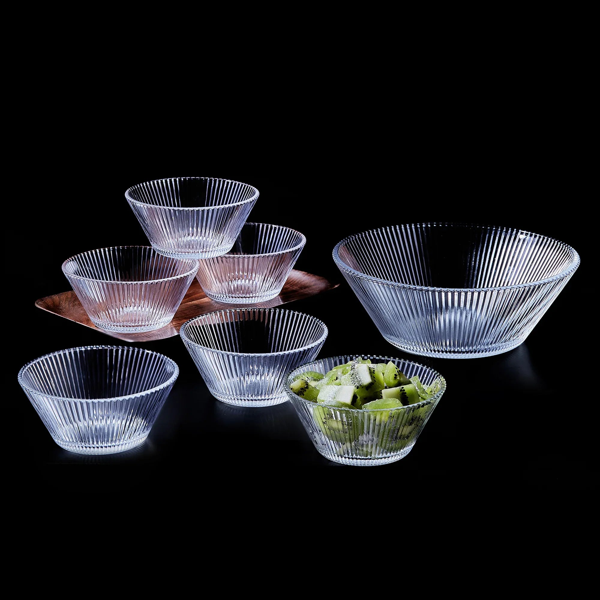 Sapphire Pudding Bowl Set of 7 in Transparent Colour - HomeTown