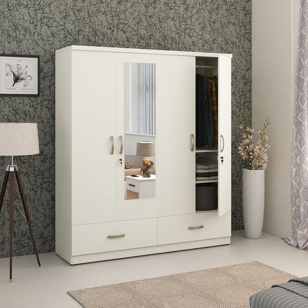 Utsav Four Door Wardrobe with Mirror dimensions